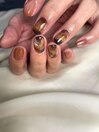 べっ甲brownネイル