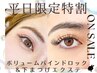 ★平日割★ メガボリューム！【バインドロック400本×下まつげエクステ30本】