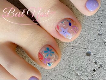 ベストネイル 池袋東口店(Best Nail)/フット持ち込みデザイン
