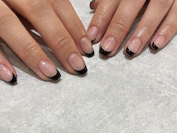 ブラックフレンチネイル