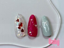 ジェルワンカラー+1本アート