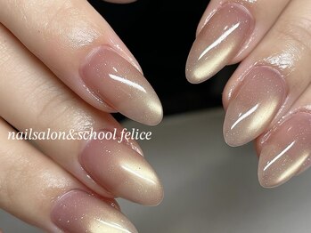 フェリーチェ(nail salon&school felice)/パラジェル/マグネット/ワンカラ