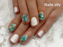 ネイルズアリー 立川店(Nails ally)/たらし込みART×シェル