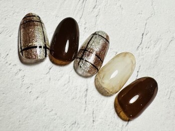 フレイムス アイラッシュ アンド ネイル(FRAMES)/チェックネイル♪