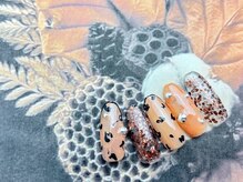 ネイルサロン&スクール ジーナ(GINA)/オレンジ×レオパード