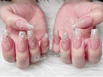 クイックスカルプ 高田馬場(Quick Sukarupu)/キラキラホワイトネイル