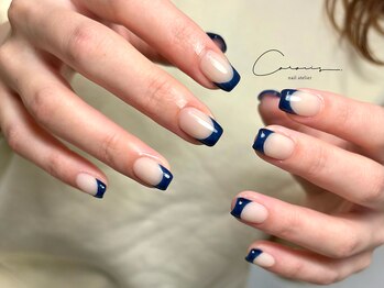 ネイル アトリエ クロリ(nail atelier Coloris)/フレンチ/ネイビー/ニュアンス