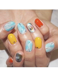 大理石×ビタミンカラー