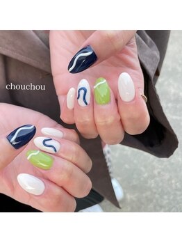 うねうねぷっくりnail