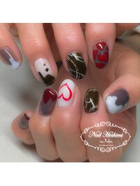 バレンタインネイル