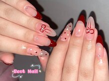 ベストネイル 池袋東口店(Best Nail)/リボン＆フレンチデザイン