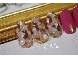 大人のべっ甲＆レオパードネイル