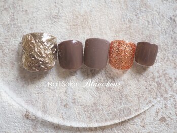 ネイルサロン ブランシュール(Nail Salon Blancheur)/【夏フット】ブロンズネイル