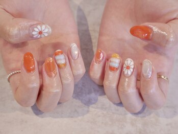 オブヘア ジユウガオカ(of HAIR jiyugaoka)/オレンジネイル