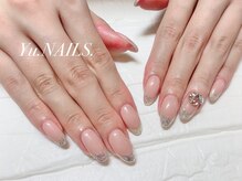 ユーネイルズ 恵比寿(Yu.NAILS.)/オーロラフレンチ◎Vカット
