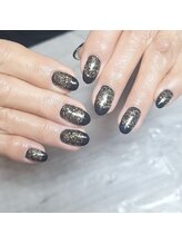 リベルタネイル(Liberta Nail)/黒フレンチ風ネイル