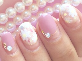 お花フレンチネイル