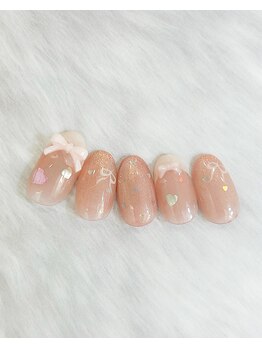 ハートホロとリボンフレンチ