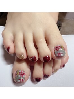 ラドール(La Dhole)/【フット】落着きチェックnail