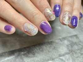 梅雨ネイル【紫陽花】