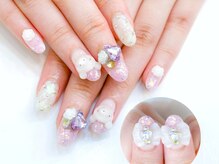 ネイルコレクション ピンク(Nail Collection Pink)/ジェル定額￥9990☆3Dくま