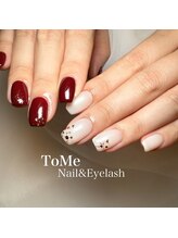 トゥーミー(To Me)/大人上品 深赤×パールホワイト 