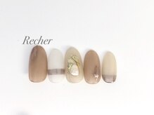 ネイルサロンリシェ 烏丸御池(Recher)/ミラーとシェルのデザイン