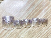 リラ(RIRA)/ラメグラデーションフット