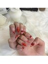 バレンタインネイル