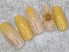 7月限定￥6980★向日葵ネイル(ケア込パラジェル変更別途550円)