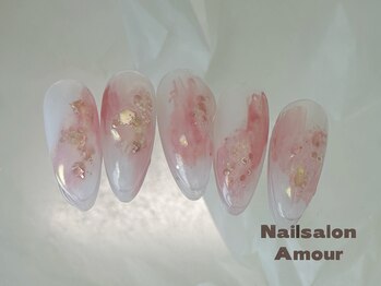 アムールユシマテン 上野湯島店(Amour)/キラキラ春夏のネイル¥7980