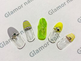 ネオングレー×ポップネイル