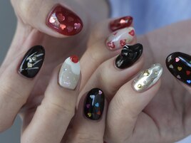 バレンタインネイル