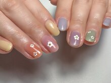 ネイルルームリラ 川崎(nailroom lilas)/定額＊ホロフラワー＊パラジェル