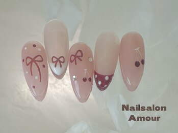 アムールユシマテン 上野湯島店(Amour)/キラキラ春夏のネイル¥7980