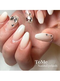 上品シアーホワイト×グラデ 冬