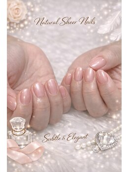 キュービーネイルプラス 大宮マルイ店(QB Nailplus)/静かに輝く、ピンクパール。