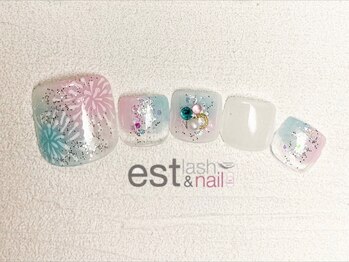 エストラッシュアンドネイル 銀座店(est lash&nail)/フット花火ネイル