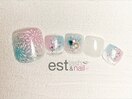 フットネイル 花火ネイル