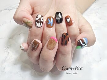 カメリア(Camellia)の写真/【平日土日20時まで営業♪】50種類以上から選べるトレンド定額デザイン6600円～♪持ち込みもOK◎