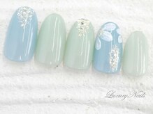 ラグジュアリーネイルズ アカバネ(Luxury Nails Akabane)/ポイント*フラワーNaiｌ