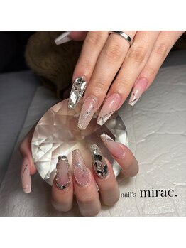 ネイルズミラク(nail's mirac.)/ホワイトデザインネイル
