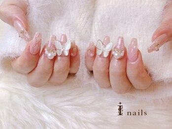 アイネイルズ 四条河原町店(I-nails)/ガーリーピンクツイード