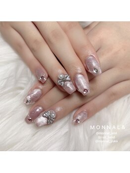 モナールアンド(MONNAL&)/ピンクマグネットネイル