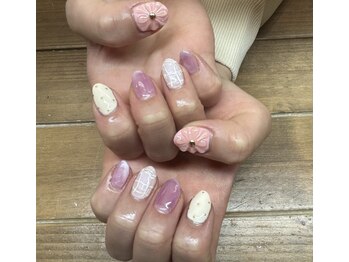 ぷっくりお花ネイル