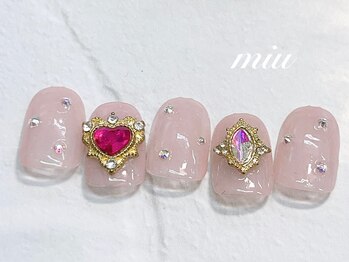 ミウ ネイル(miu nail)/キラキラ◆ワンホンネイル¥7990