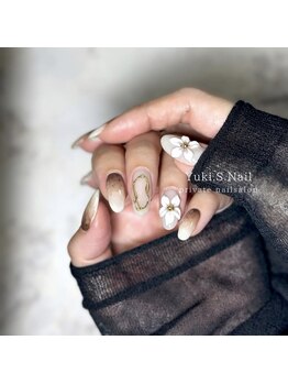 ユキ エス ネイル(Yuki.S.Nail)/ジェルネイル &nbsp;ぷっくりフラワー
