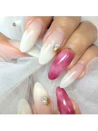 ニュアンス×ホワイトグラデ