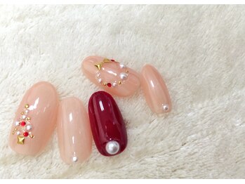 アイラッシュアンドネイル専門店 クラル(CURAR)/クリスマスネイル¥7980
