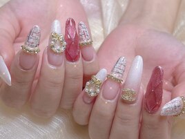 長さだしネイル【キルティング】